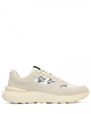 Men's Naked Wolfe Dart Suede Sneakers Cream | PHILIPPINES RXFYSLI87