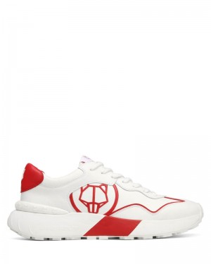 Men's Naked Wolfe Drought Sneakers White / Red | PHILIPPINES IQXPLBF26