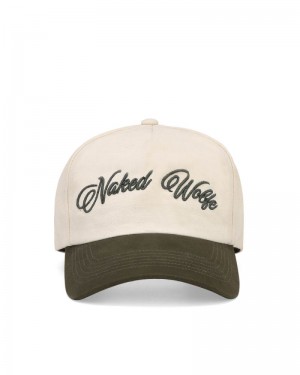 Men's Naked Wolfe Signature Unconstructed Natural Caps Beige | PHILIPPINES RBJTSEX10