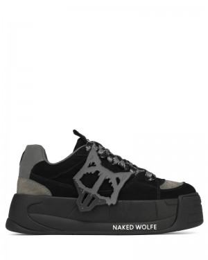 Men's Naked Wolfe Slade Sneakers Black | PHILIPPINES LIDROGZ35