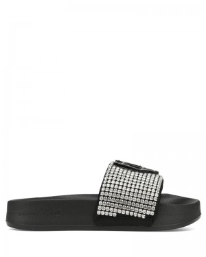 Women's Naked Wolfe Coast Diamonds Slides Black | PHILIPPINES VPOSIWB27