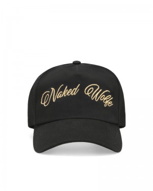 Women's Naked Wolfe Signature Unconstructed Caps Black | PHILIPPINES OFQHPUK63