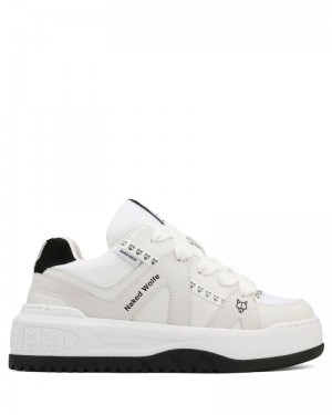 Women's Naked Wolfe Skating Nubuck/Cow Suede Sneakers White | PHILIPPINES ZCWPGTE03