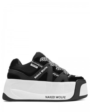 Women's Naked Wolfe Slider Sneakers Black | PHILIPPINES LTHQJXG18