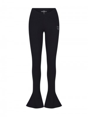 Women's Naked Wolfe Ultra Flared Leggings Black | PHILIPPINES NDRHUKG31