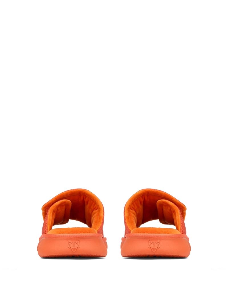 Men's Naked Wolfe Alaska Monogram Slides Orange | PHILIPPINES XFNSBVM28