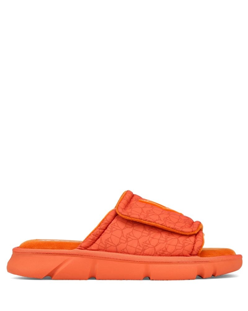 Men\'s Naked Wolfe Alaska Monogram Slides Orange | PHILIPPINES XFNSBVM28