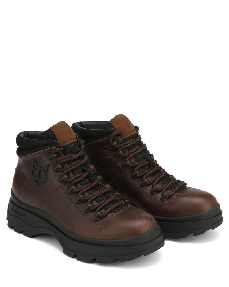 Men's Naked Wolfe Aspen Leather Boots Brown | PHILIPPINES QZYHBRV97