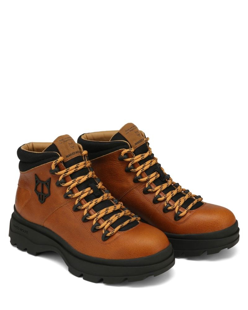 Men's Naked Wolfe Aspen Leather Boots Brown | PHILIPPINES GHXEYLQ75