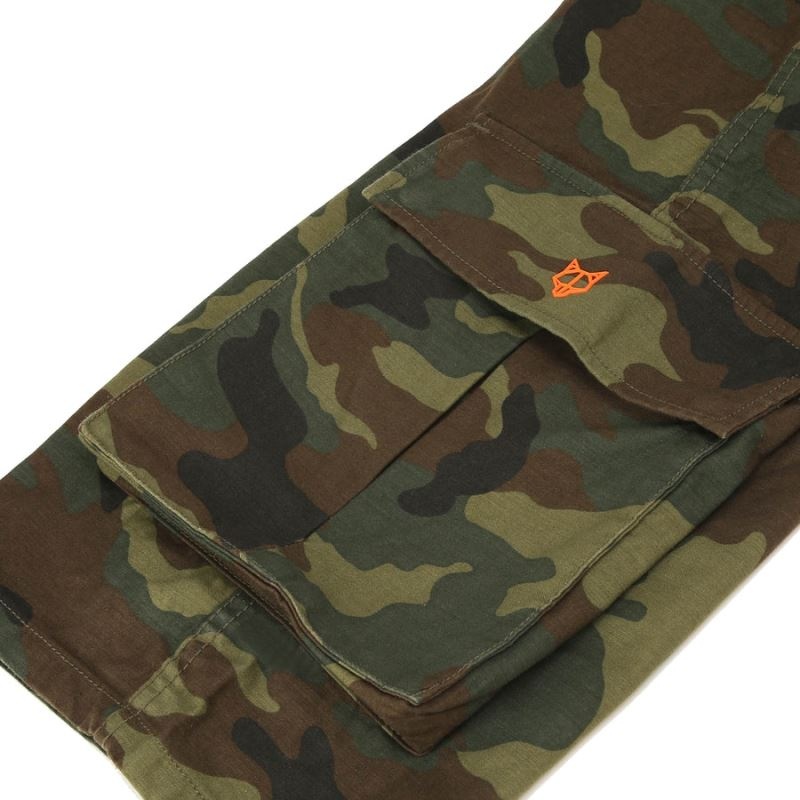 Men's Naked Wolfe Baggy Pocket Cargo Logo Pants Camo | PHILIPPINES RKUTGEY48