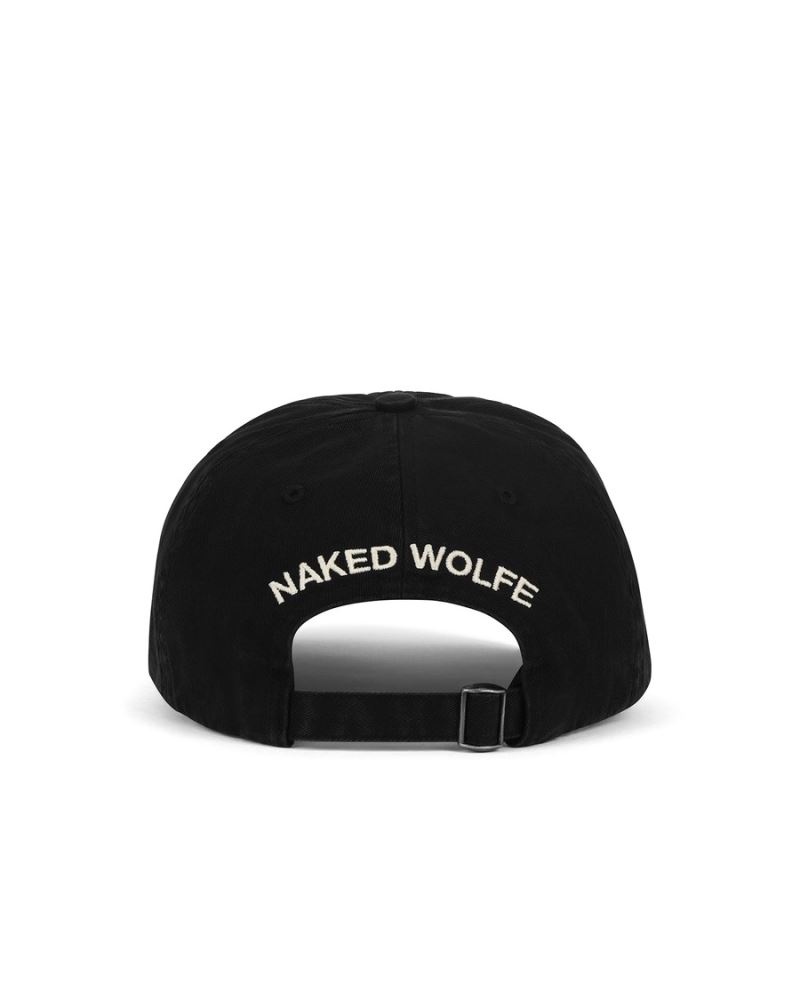 Men's Naked Wolfe Baseball Pure Caps Black | PHILIPPINES ZCGKMBS18