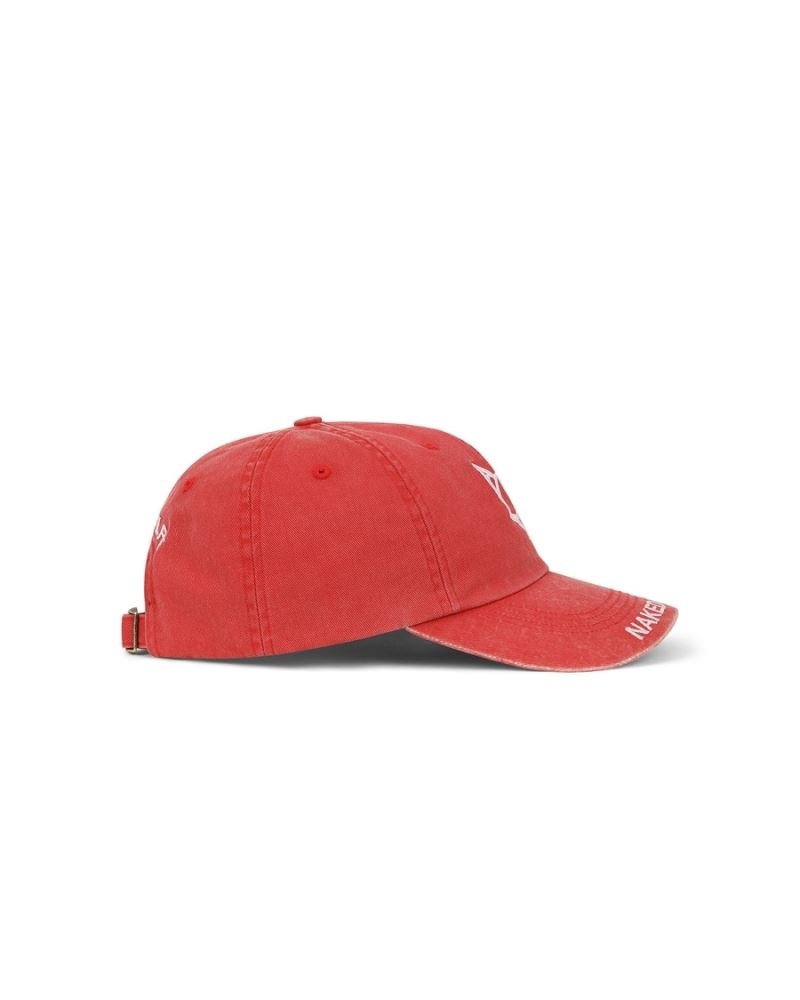 Men's Naked Wolfe Baseball Washed Caps Red | PHILIPPINES JDPIKNY20