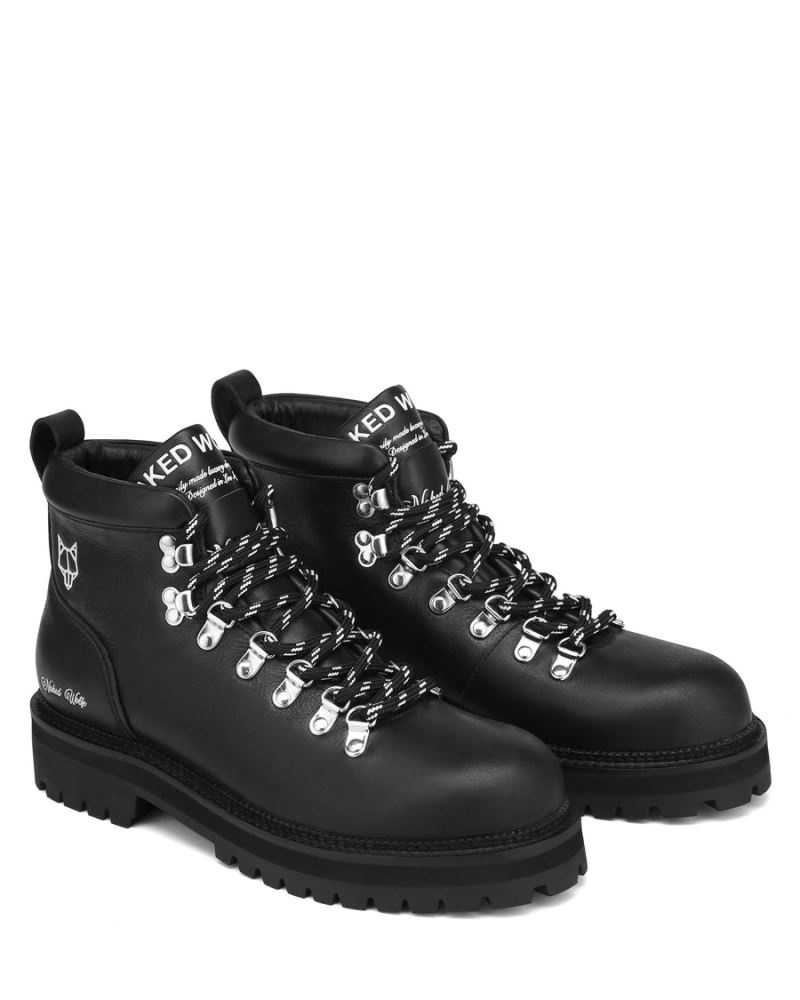 Men's Naked Wolfe Bear Leather Boots Black | PHILIPPINES GHEWLBQ12