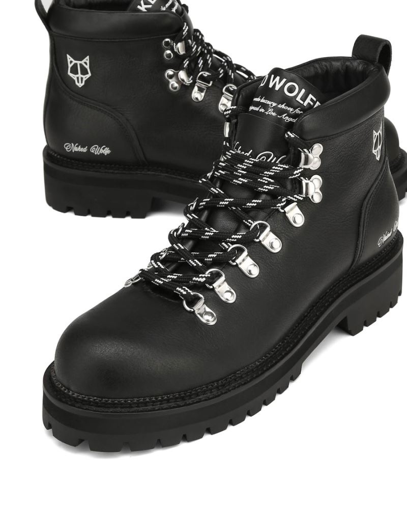 Men's Naked Wolfe Bear Leather Boots Black | PHILIPPINES GHEWLBQ12