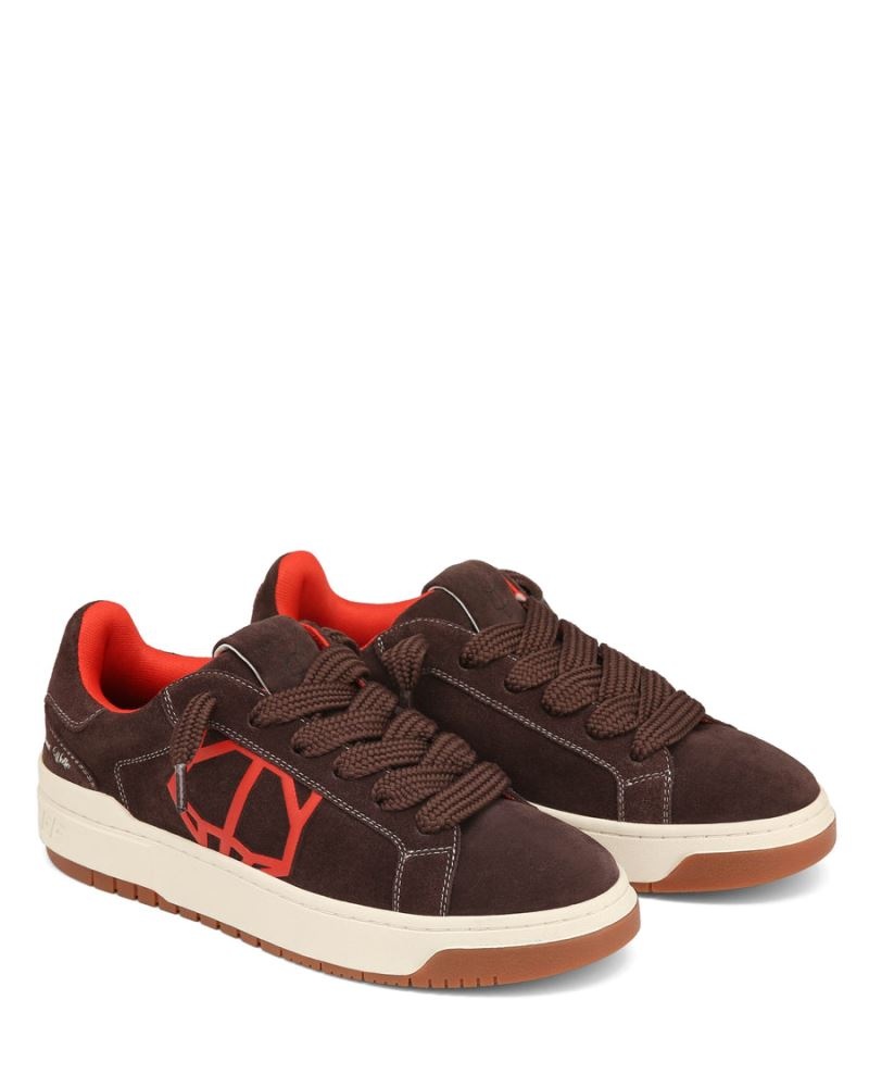 Men's Naked Wolfe Chrome Suede Sneakers Chocolate | PHILIPPINES XEVZFGI31