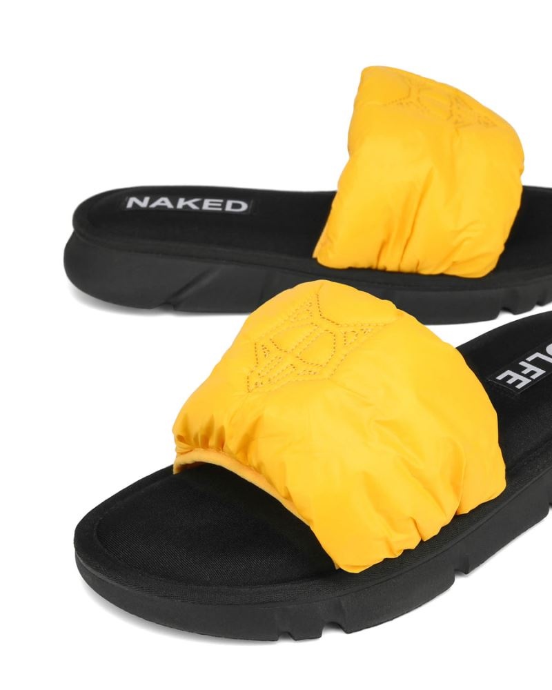 Men's Naked Wolfe Coasting Slides Yellow | PHILIPPINES FVHWRGI82