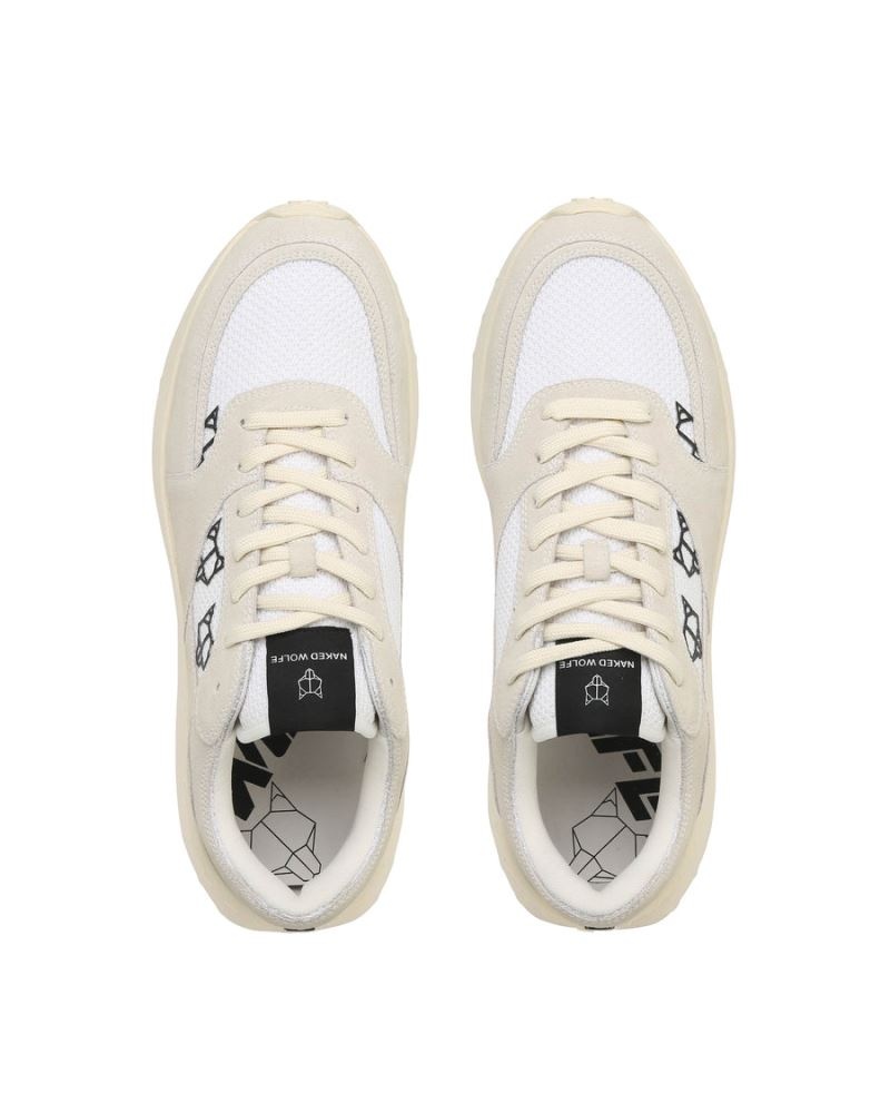 Men's Naked Wolfe Dart Suede Sneakers Cream | PHILIPPINES RXFYSLI87