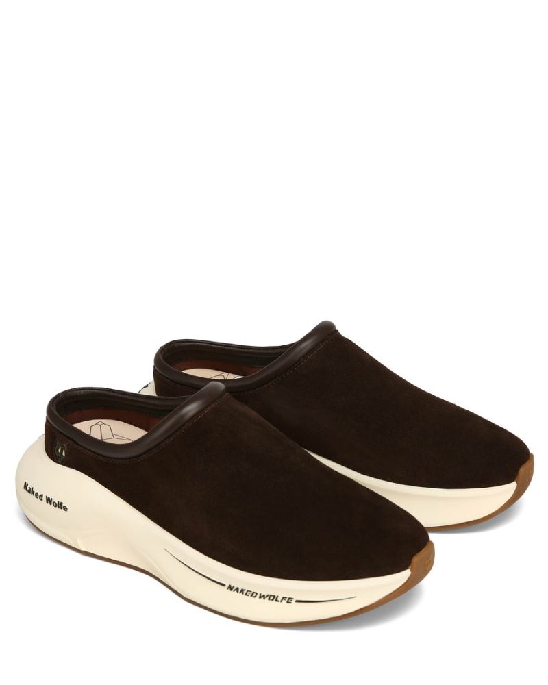 Men's Naked Wolfe Dawn Suede Combo Slippers Chocolate | PHILIPPINES GDXWVSN14