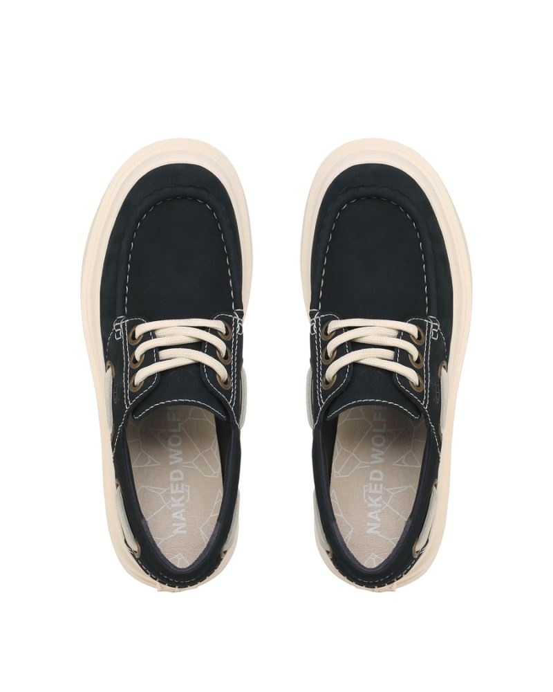 Men's Naked Wolfe Dock Loafers Navy | PHILIPPINES BKPYXTL90