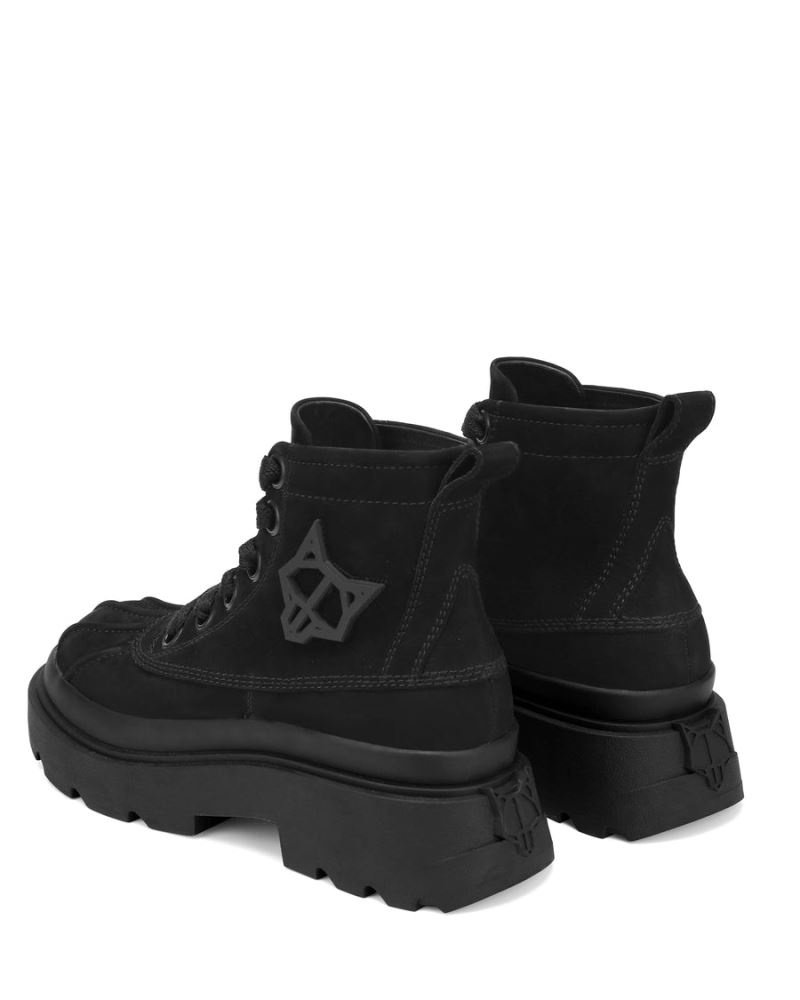 Men's Naked Wolfe Drago Nubuck Boots Black | PHILIPPINES MULXQIY60