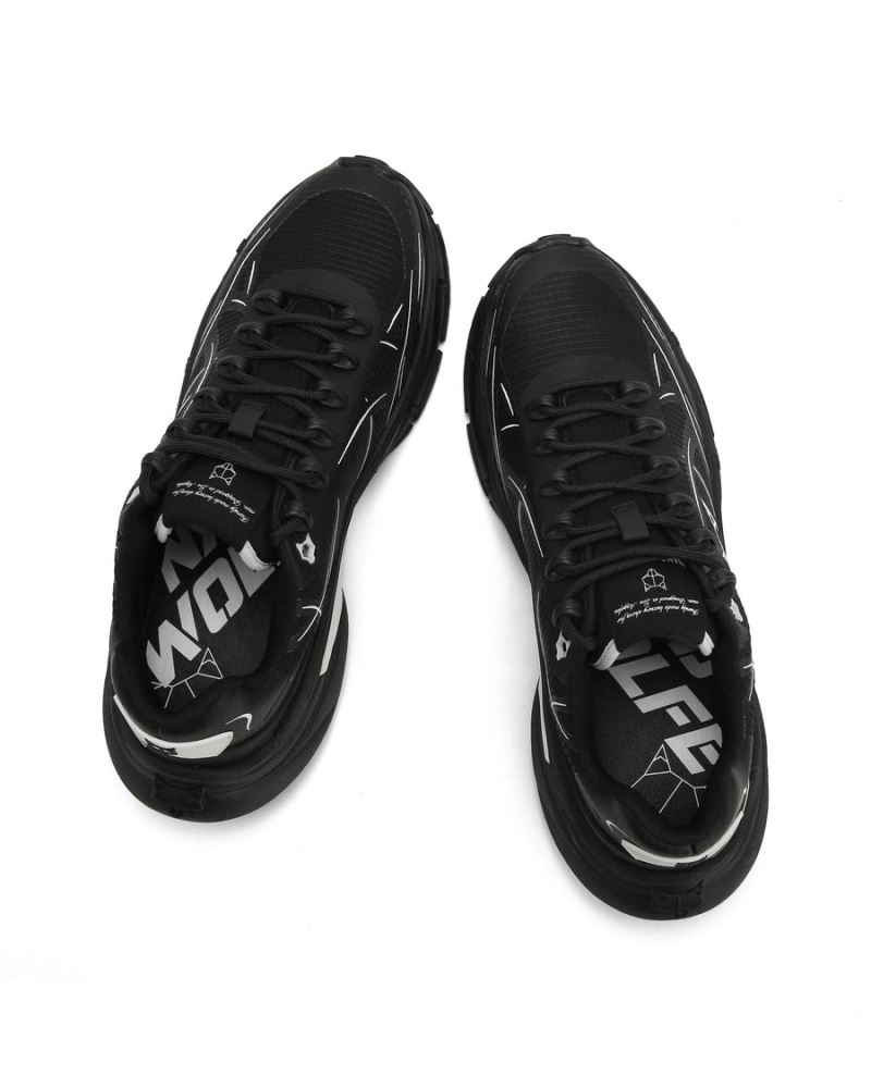 Men's Naked Wolfe Fizz Mesh Sneakers Black | PHILIPPINES BJGORHC43