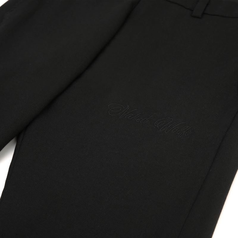 Men's Naked Wolfe Flared Wool Pants Black | PHILIPPINES PGCRFTV78