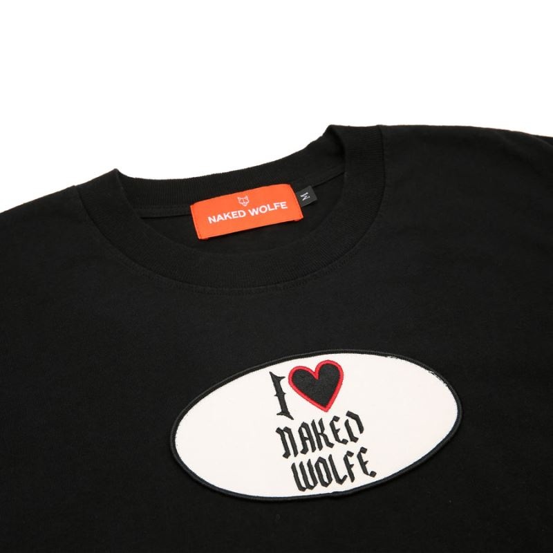 Men's Naked Wolfe I Love Naked Wolfe T-Shirt Black | PHILIPPINES DAQOYKT86