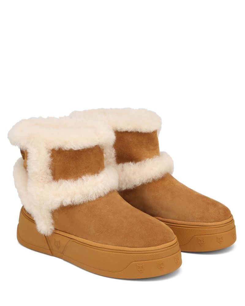 Men's Naked Wolfe K-01 Shearling Boots Brown | PHILIPPINES TFEOZQW12