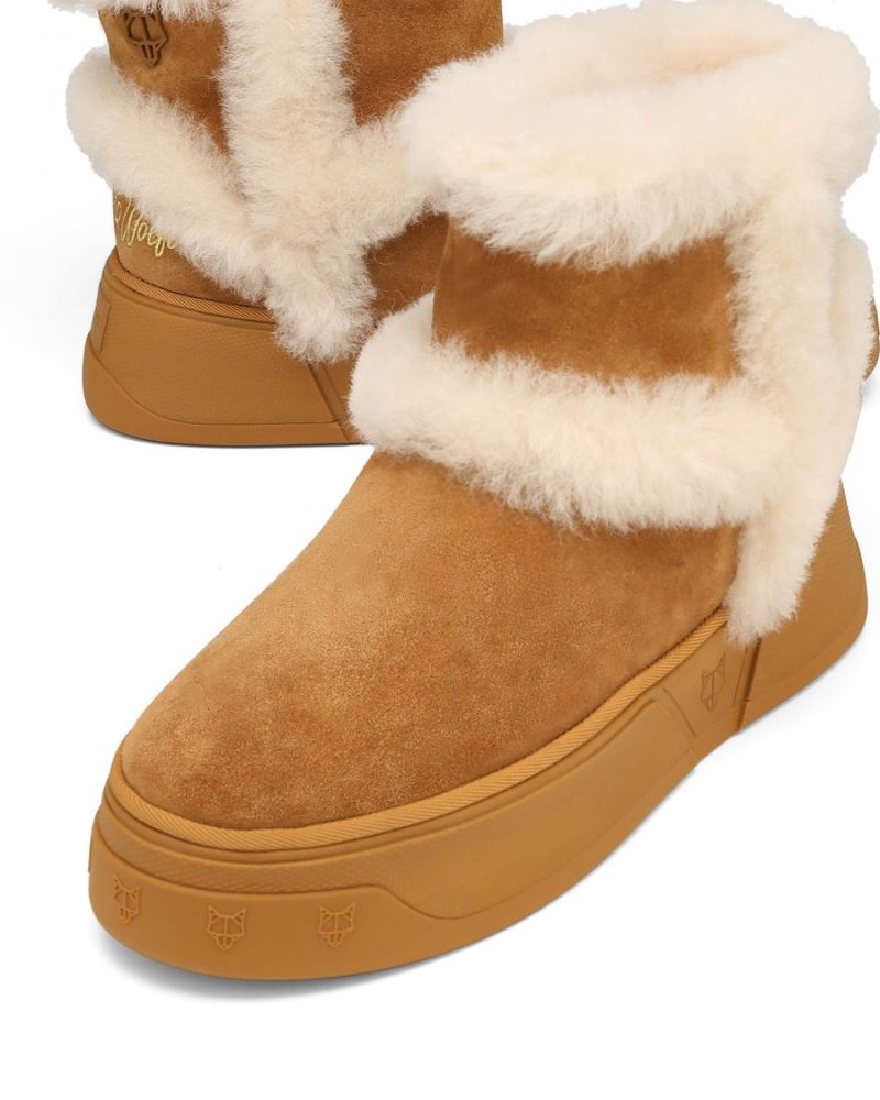 Men's Naked Wolfe K-01 Shearling Boots Brown | PHILIPPINES TFEOZQW12