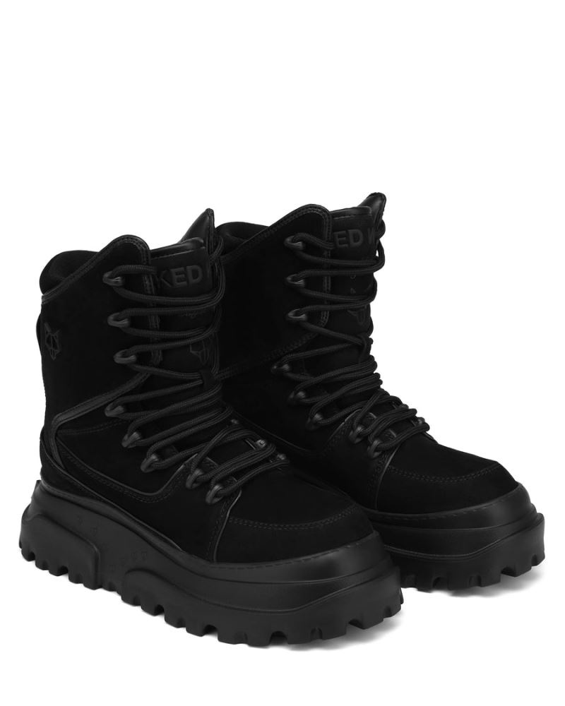 Men's Naked Wolfe Kit Nubuck Boots Black | PHILIPPINES JUDZNVE91