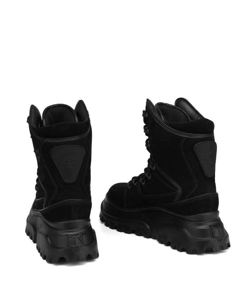 Men's Naked Wolfe Kit Nubuck Boots Black | PHILIPPINES JUDZNVE91