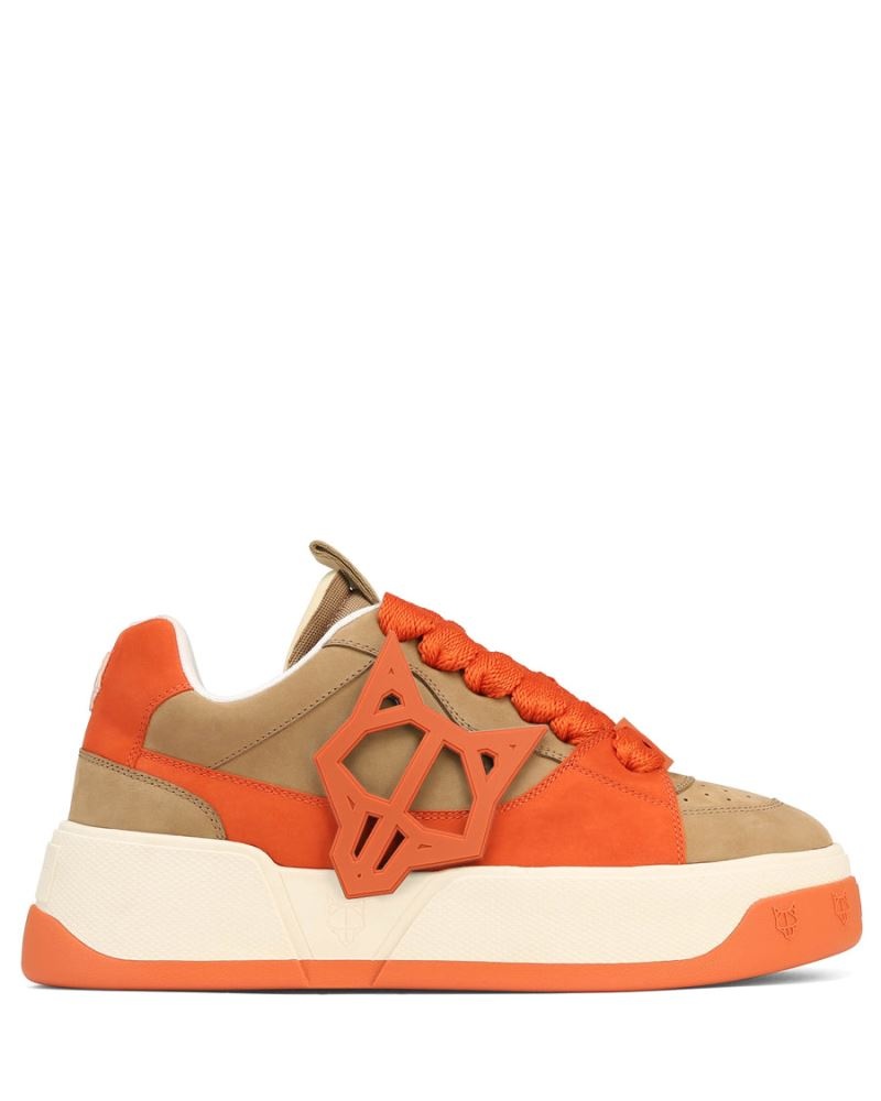 Men's Naked Wolfe Kosa Creme Sneakers Brown / Orange | PHILIPPINES TZEBRIW05