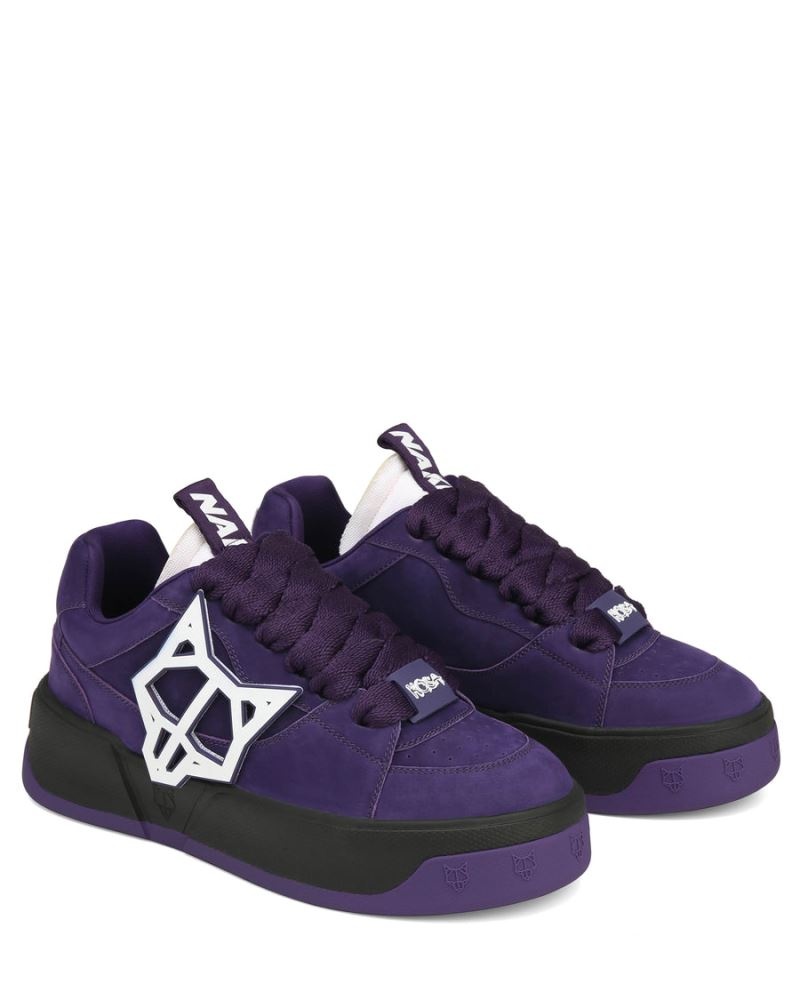 Men's Naked Wolfe Kosa Grape Sneakers Purple | PHILIPPINES DNQMVHY14