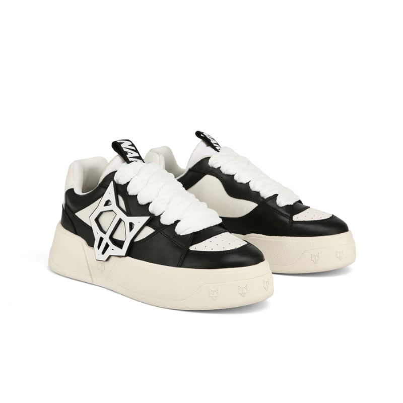 Men's Naked Wolfe Kosa Sneakers Black / White | PHILIPPINES UHCOMZB87