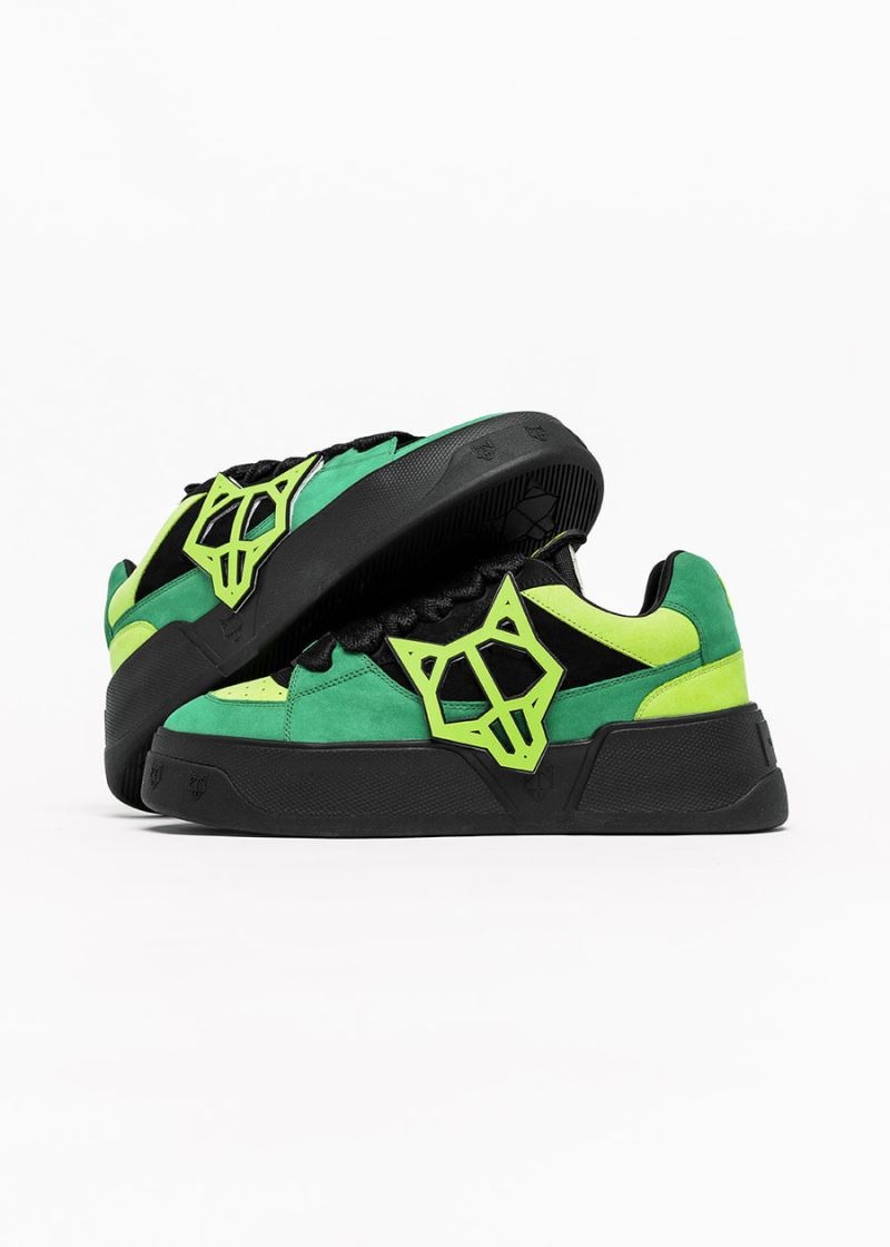 Men's Naked Wolfe Kosa Sneakers Green | PHILIPPINES SMKEQCA60