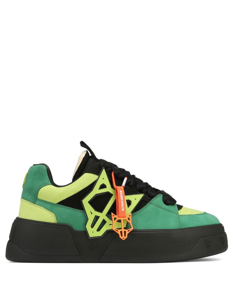 Men's Naked Wolfe Kosa Sneakers Green | PHILIPPINES SMKEQCA60