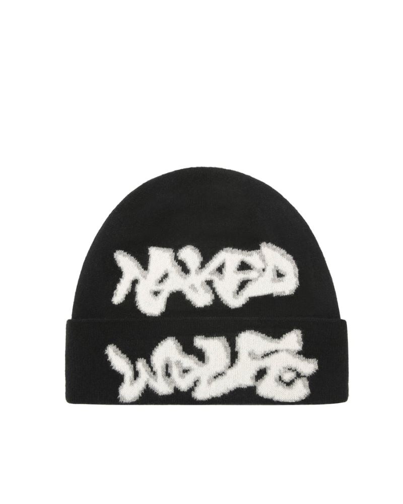 Men\'s Naked Wolfe Logo Beanie Black | PHILIPPINES AFLYQXZ60