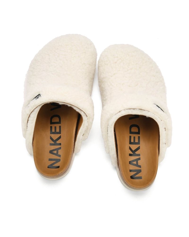 Men's Naked Wolfe Malta Shearling Slippers Cream | PHILIPPINES GLHFBXO50