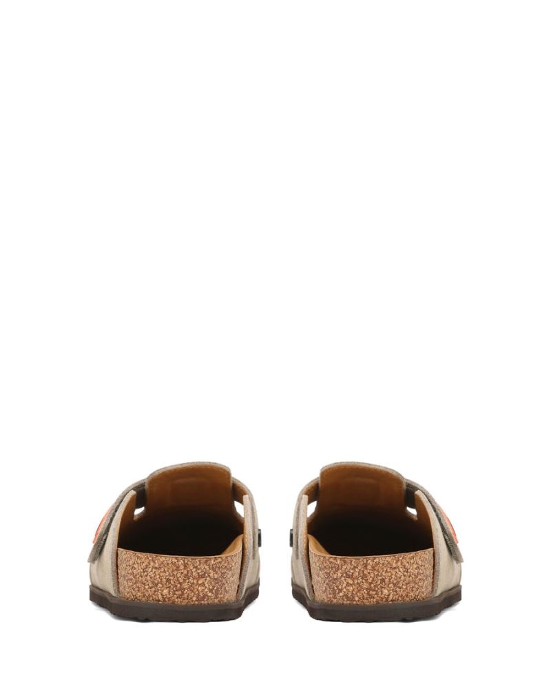 Men's Naked Wolfe Melt Suede Slippers Grey Brown | PHILIPPINES KQRSPJN97