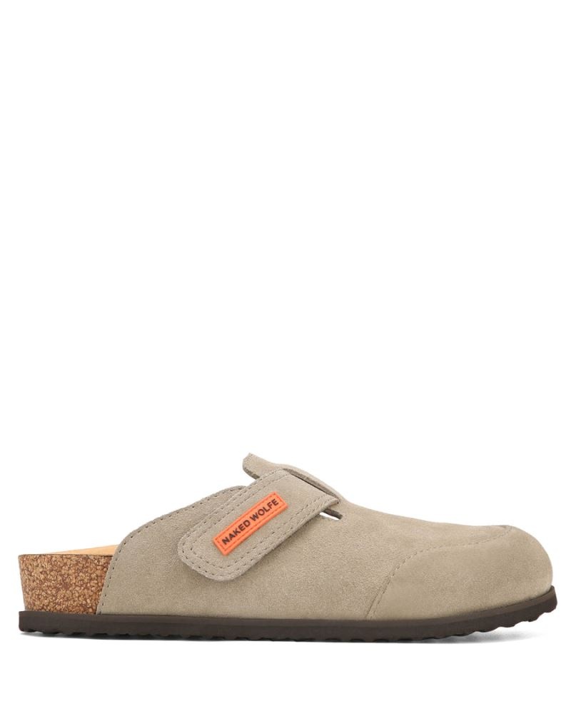 Men\'s Naked Wolfe Melt Suede Slippers Grey Brown | PHILIPPINES KQRSPJN97