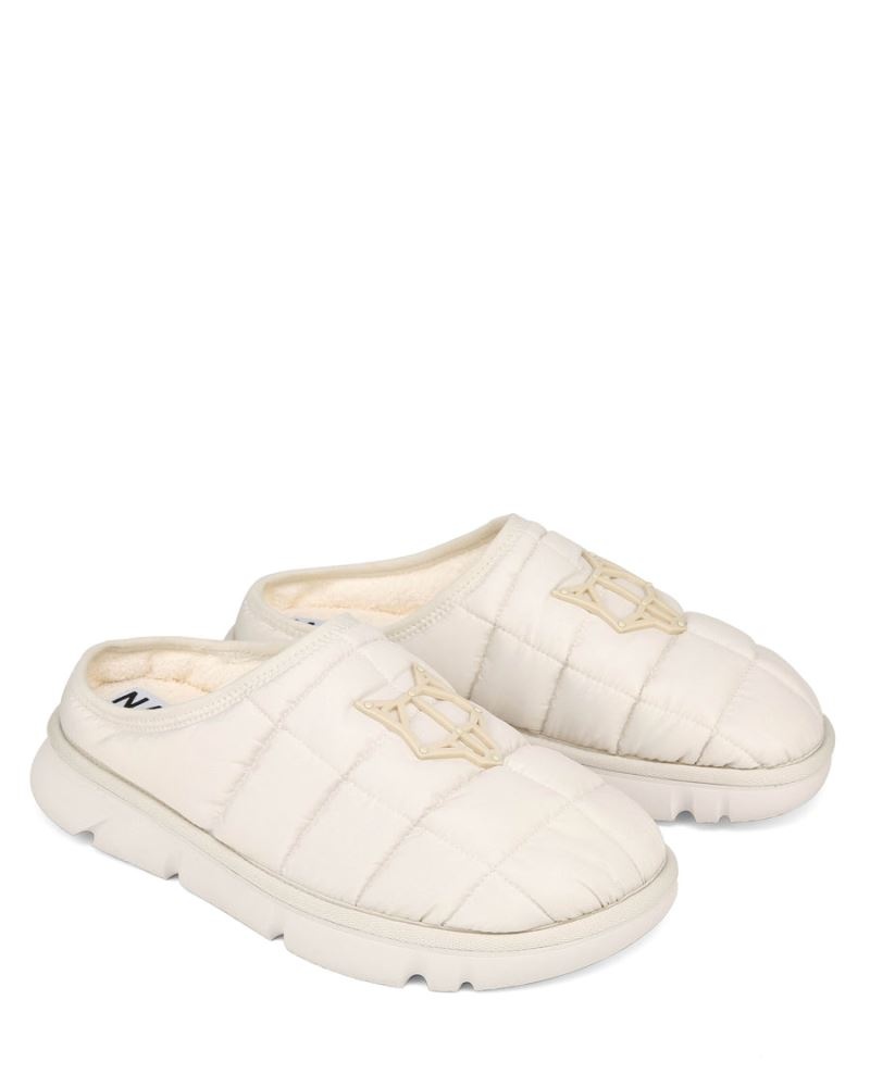 Men's Naked Wolfe Montana Slippers Cream | PHILIPPINES NZYHLCS75