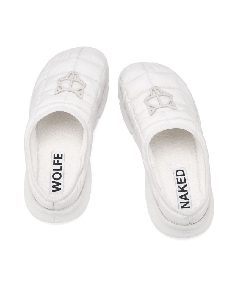 Men's Naked Wolfe Montana Slippers White | PHILIPPINES UBRSDAV13