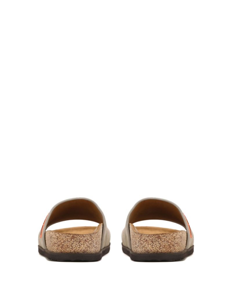 Men's Naked Wolfe Moody Suede Slides Grey Brown | PHILIPPINES YPVCSBN35