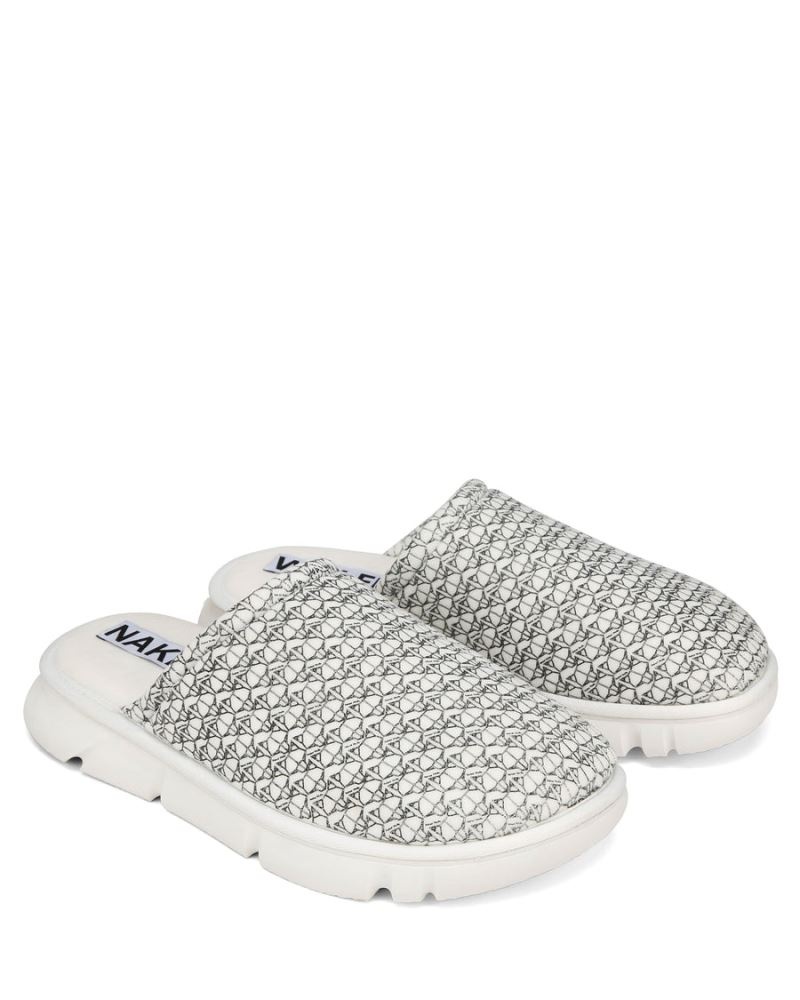 Men's Naked Wolfe Ohio Slippers White | PHILIPPINES SNUQVLX98