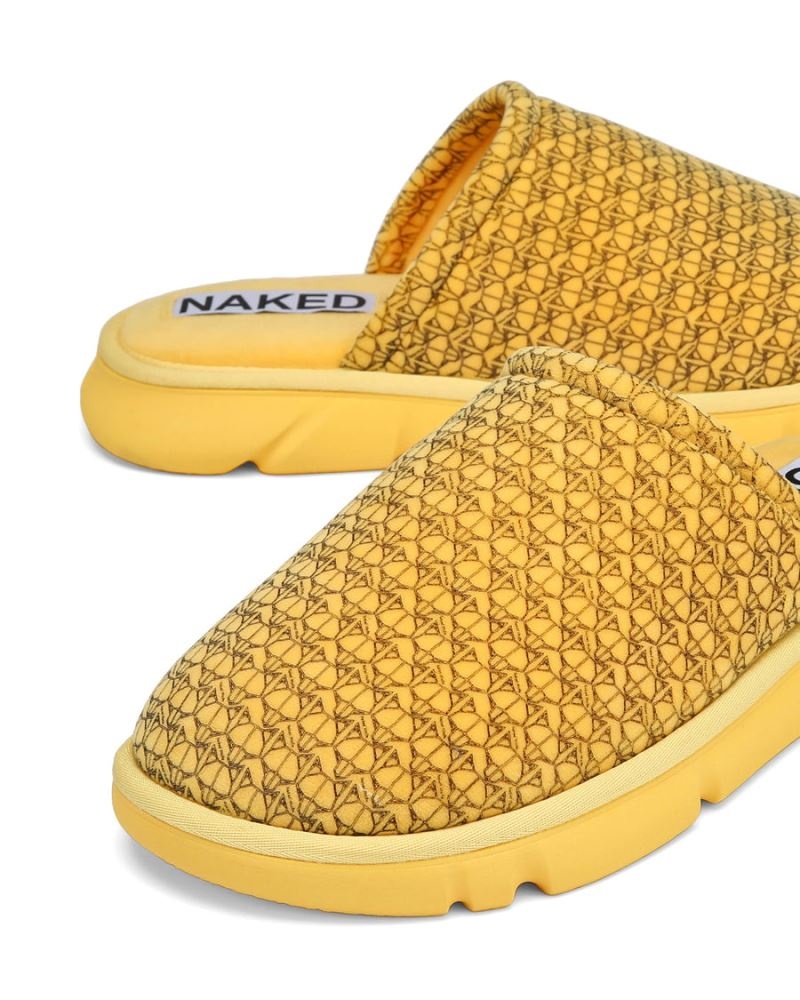 Men's Naked Wolfe Ohio Slippers Yellow | PHILIPPINES TPMBLFD57