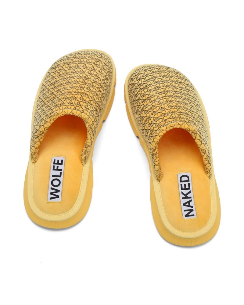 Men's Naked Wolfe Ohio Slippers Yellow | PHILIPPINES TPMBLFD57