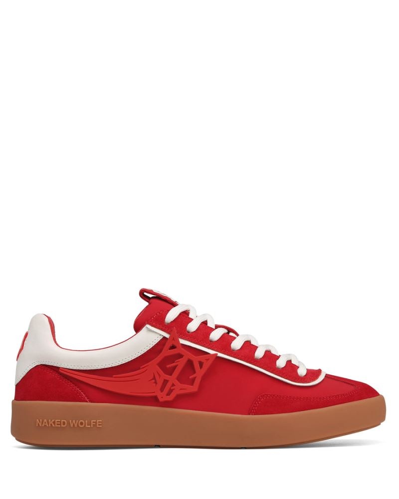 Men's Naked Wolfe Palm Nylon Sneakers Red | PHILIPPINES PKFEJHZ85