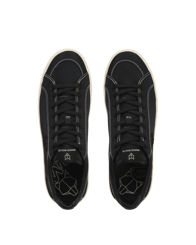 Men's Naked Wolfe Portofino Nylon Sneakers Black | PHILIPPINES ZMSFKGD30