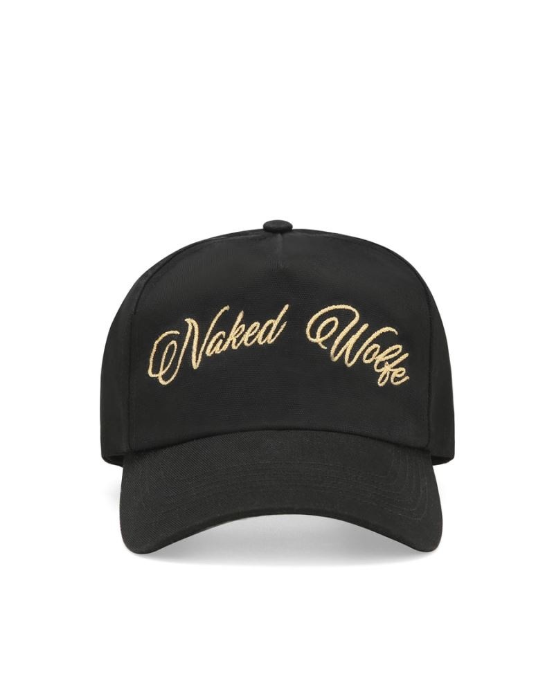 Men\'s Naked Wolfe Signature Unconstructed Caps Black | PHILIPPINES OSVULJK89