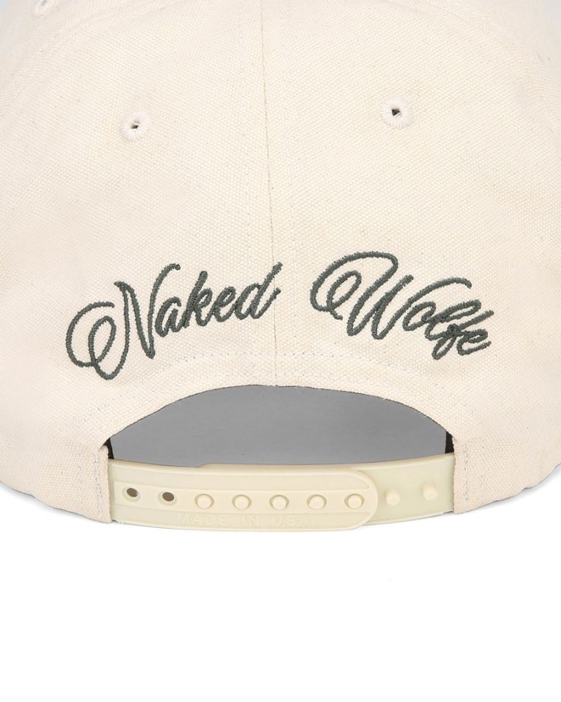 Men's Naked Wolfe Signature Unconstructed Natural Caps Beige | PHILIPPINES RBJTSEX10